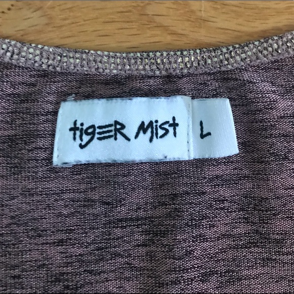 TIGER MIST pink/silver iridescent crop wrap top - Picture 3 of 5